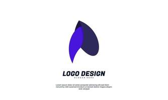 impresionante empresa creativa idea de negocio brandtity diseño de logotipo colorido vector