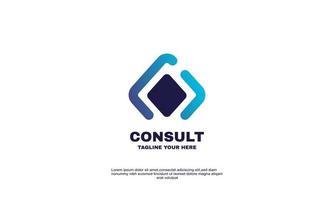 abstract creative consulting company logo icon vector isolated flat design colorful