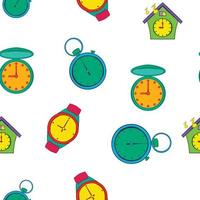 Chronometer pattern, cartoon style vector