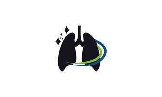 abstract lungs planet logo designs concept vector lungs planet logo template