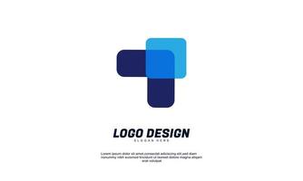 abstract company colorful logo design modern minimal style vector emblem sign flat design