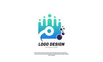 colección de techno de icono de negocio de discusión creativa de vector de stock para logotipo de identidad corporativa