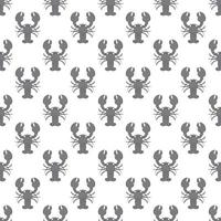 Lobster seamless pattern vector