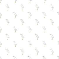 Stork pattern, cartoon style vector
