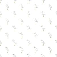 Stork pattern, cartoon style vector