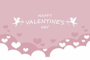 Minimalist happy valentine's day background vector