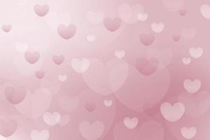 Valentines day background with heart bokeh design vector