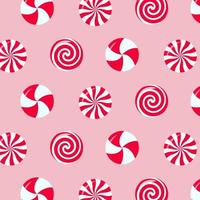 Christmas peppermint swirl candies seamless pattern. vector