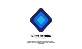 rectángulo de logotipo de idea creativa abstracta de vector de stock para empresa de marca y plantilla de diseño colorido de negocios