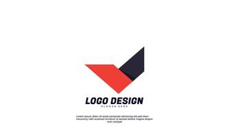 awesome creative idea for modern logo company building corporate and business colorful flat design vector