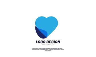 stock abstract creative idea love for company building or business transparent color design template vector