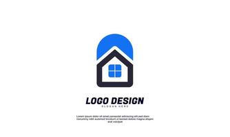 vector de stock casa creativa abstracta casa o logotipo de idea de bienes raíces para empresa corporativa o plantilla de diseño de negocios