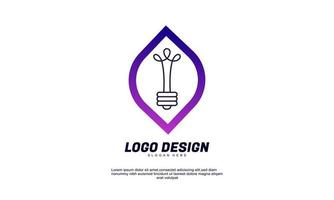 vector de diseño de concepto de negocio de logotipo de empresa de blub creativo de ilustración abstracta