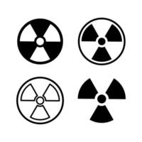 icono de vector radiactivo. peligro de símbolo de radiación.