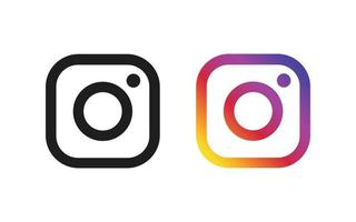 logotipo de insta. icono móvil de instagram de redes sociales populares vector