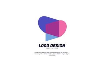 awesome creative modern idea branding for company or corporate multicolor design template with flat design vector