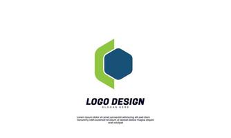 abstract creative idea logo brand identity for economy finance company logo design template colorful vector