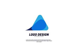 abstract creative modern idea triangle branding for company multicolor design with flat design vector