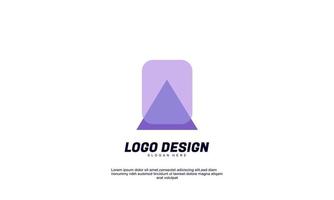 abstract creative idea triangle rectangle for business building or company transparent design template vector