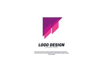 stock vector abstract creative company brand identity with multicolored transparent and flat design