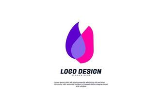 stock vector abstract creative company brand with multicolored flat design