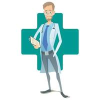 Doctor concept, cartoon style vector