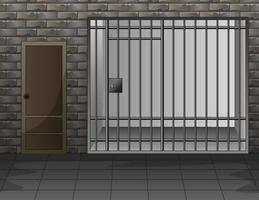 Scene with prison room interior illustration vector
