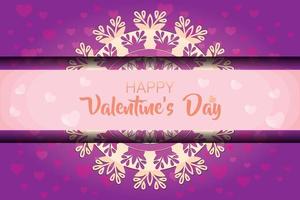 Happy Valentine's Day banner, Calligraphic Lettering, poster, flyer, greeting card. vector