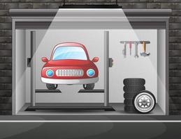 Illustration of car service and repair vector