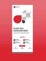 business roll up banner template with vector