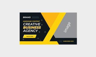 promotion web banner design and video thumbnail template. vector