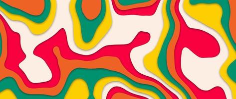Abstract colorful papercut background design vector