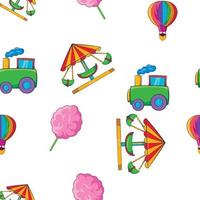 Kids games pattern, cartoon style vector