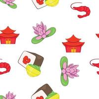 Stay in China pattern, cartoon style vector