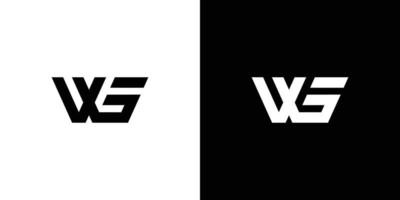 moderno y elegante diseño de logotipo de iniciales ws 3 vector