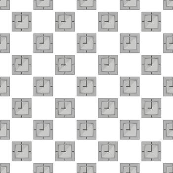Wall clock seamless pattern vector