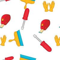 Tools pattern, cartoon style vector