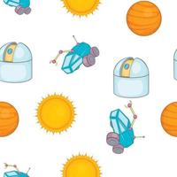 Outer space pattern, cartoon style vector