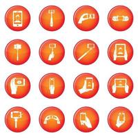 Selfie icons vector set