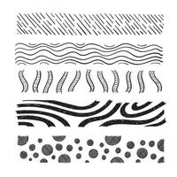 Abstract hand-drawn lines pack in different styles. Perfect for decoration and ornaments. vector