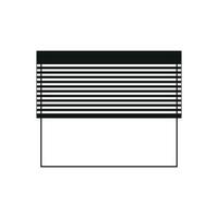 Window with blinds linear icon. Contour symbol. Vector isolated outline