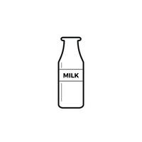 Milk bottle linear icon. Contour symbol. Vector isolated outline