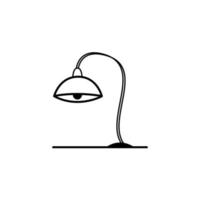 Lamp linear icon. Contour symbol. Vector isolated outline