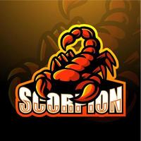 Scorpion mascot esport logo design vector