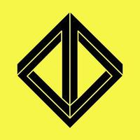 Impossible object. Optical illusion shapes. 3d illustration. Geometric figure. vector