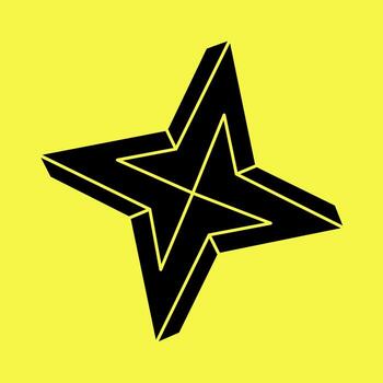 Impossible optical illusion shapes. Optical art object. Impossible figure. vector