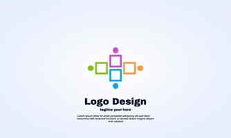 plantilla de diseño de logotipo de personas de la comunidad vectorial creativa vector