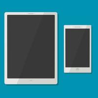 Modern digital tablet pc with mobile smartphone vector