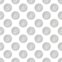 Coin seamless pattern vector