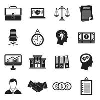 Banking icons set, simple style vector